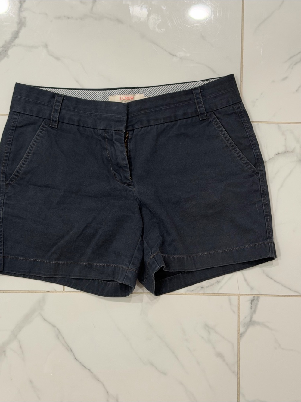 J. Crew Dark Navy Cotton Chino Bermuda Shorts